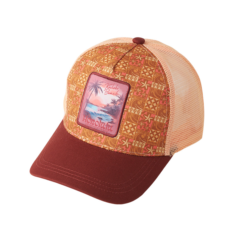 Sombrero de golf con gorra de béisbol de malla con diseño clásico hawaiano